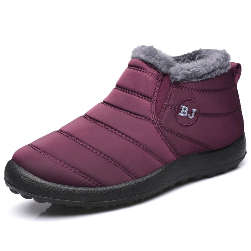 Baskets femmes chaussures hiver bottes de neige femmes baskets offres solide garder au chaud femmes chaussures de sport unisexe sans lacet bottes d'hiver