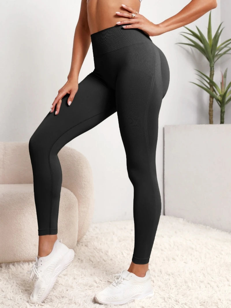 Nouveaux pantalons de yoga taille haute pour femmes-mallas de contrôle du ventre, pantalons de course d'entraînement doux et extensibles, pantalons de sport confortables"