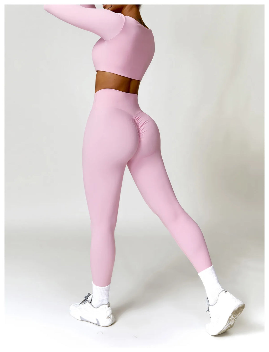 Costume de Yoga 2 pièces vêtements de Sport ensemble de Sport femmes survêtements vêtements de Sport soutien-gorge de Sport Fitness haut à manches longues entraînement Legging ensemble de Yoga