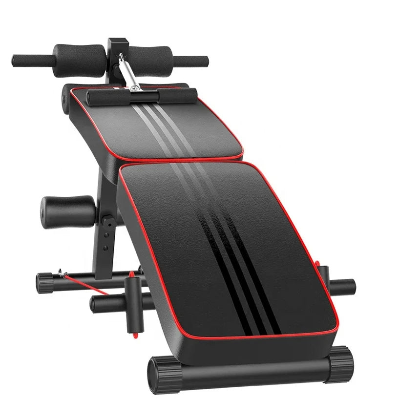 banc pliant pour l'entraînement abdominal et les muscles équipé d'une corde de tension, de jambe de force incline et de rehausseur
