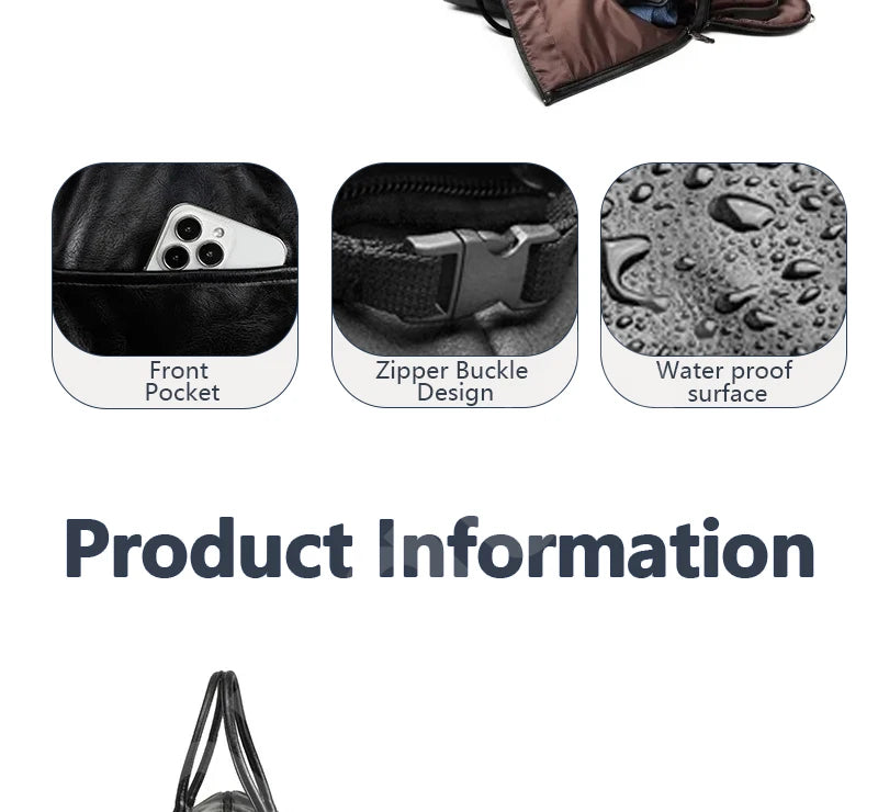 2025 nouveaux hommes grande capacité en cuir étanche week-end voyage affaires Convertible costume sac 2 en 1 main bagage à main sac