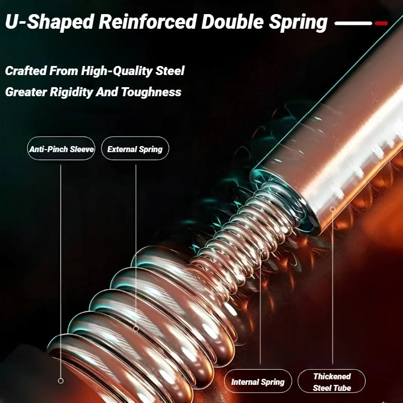 Exercice de bras réglable en forme de U avec poignée en mousse, barre d'entraînement à ressort, avant-bras, Triceps, extenseur de poitrine, équipement de Fitness Portable