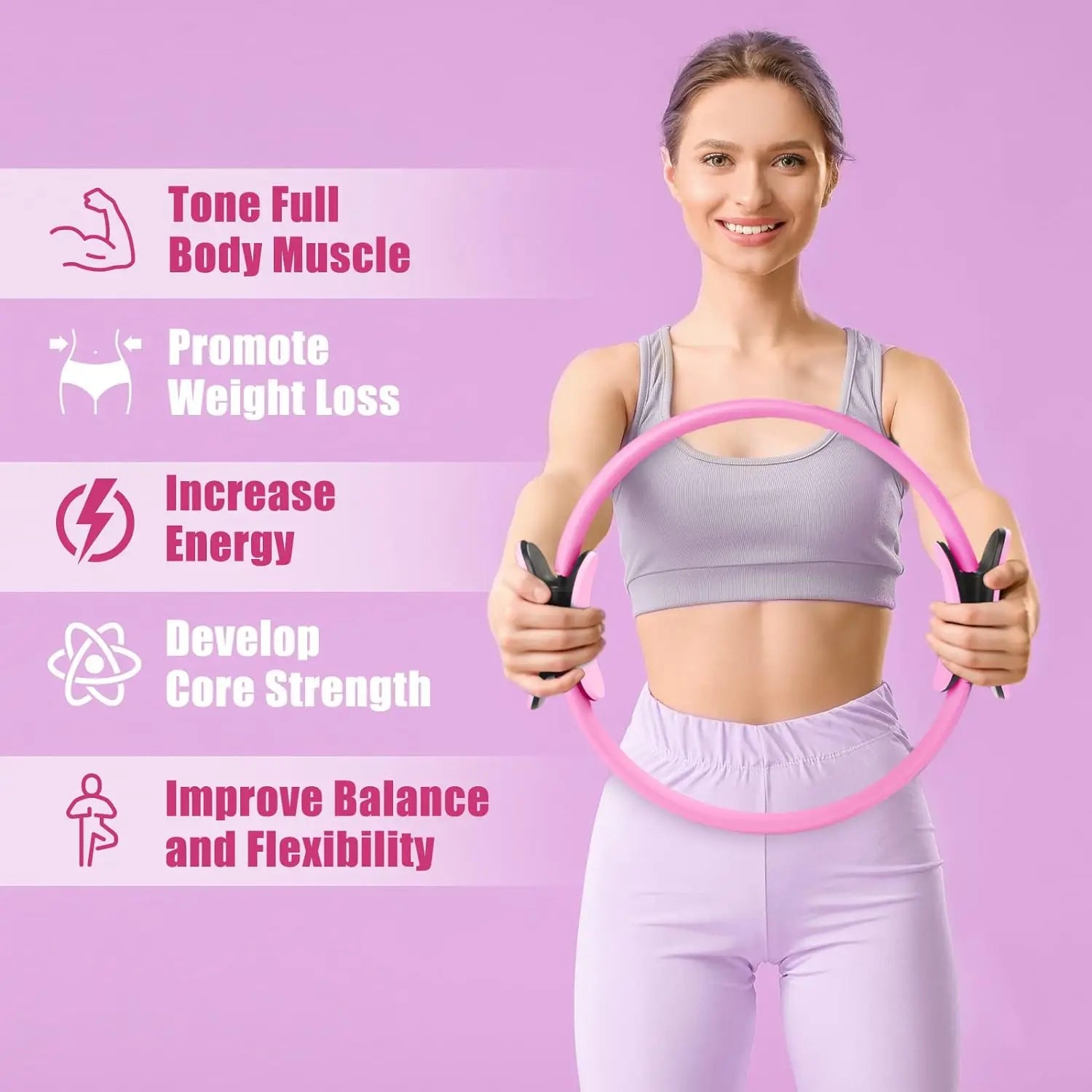 Anneau Pilates, cercle magique de Fitness pour tonifier les cuisses, Abs et jambes, entraînement de résistance, Sport corporel, Fitness, Yoga