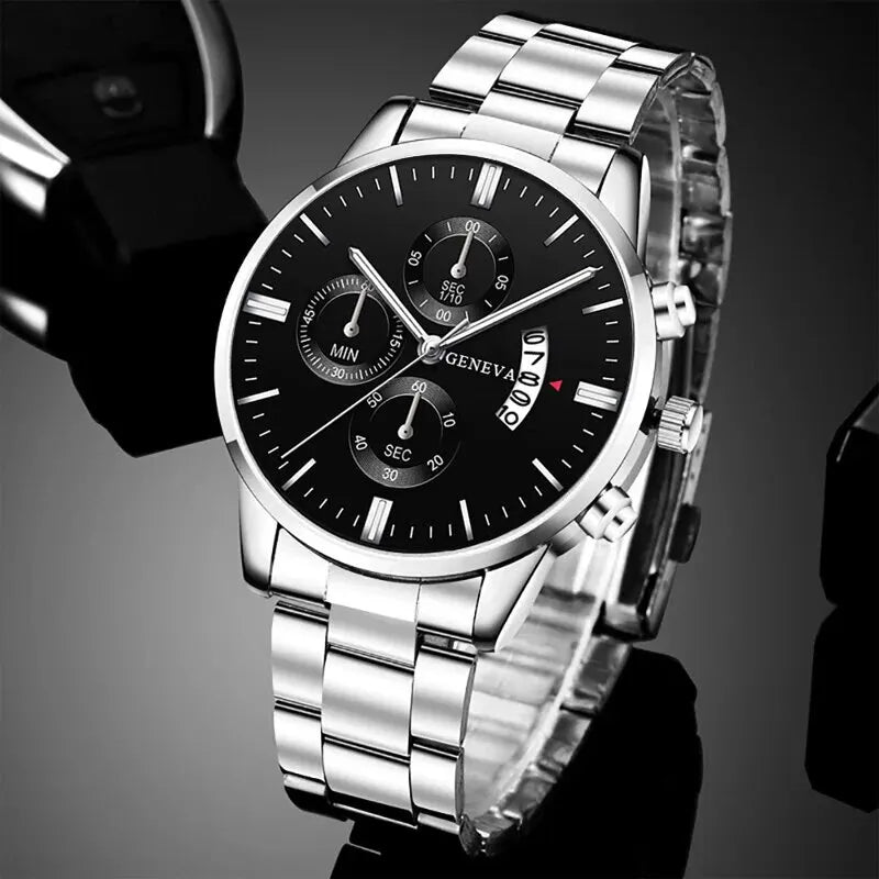 Mode hommes montre de luxe calendrier Quartz montre-Bracelet montres d'affaires homme horloge mâle Bracelet montre-Bracelet