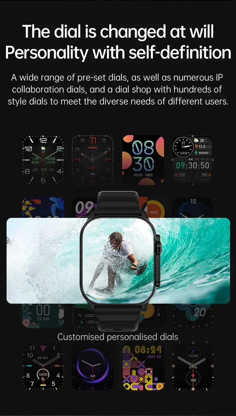 Nouveau Smartwatch hommes 49mm série 8 2.3 "AMOLED écran NFC boussole étanche pour Apple montre IWO Ultra 8 montres intelligentes 2025 Android