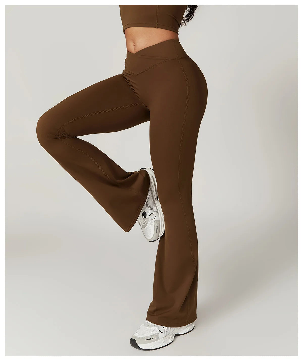 Pantalon évasé taille haute pour femme, leggings de yoga, leggings de fitness respirants, collants assiste, pantalons de sport, gym, course à pied, danse