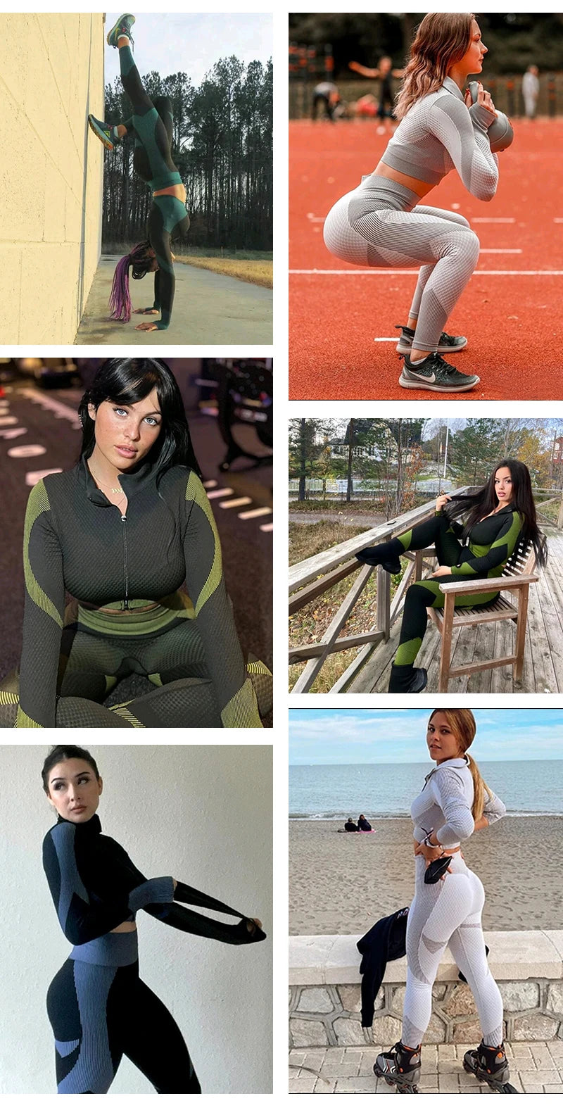 Leggings de yoga imbibés sans couture pour femmes, pantalons de yoga, vêtements avec fermeture éclair, haut court à manches longues, vêtements de fitness, ensemble de gymnastique sportive, 2 pièces, 3 pièces