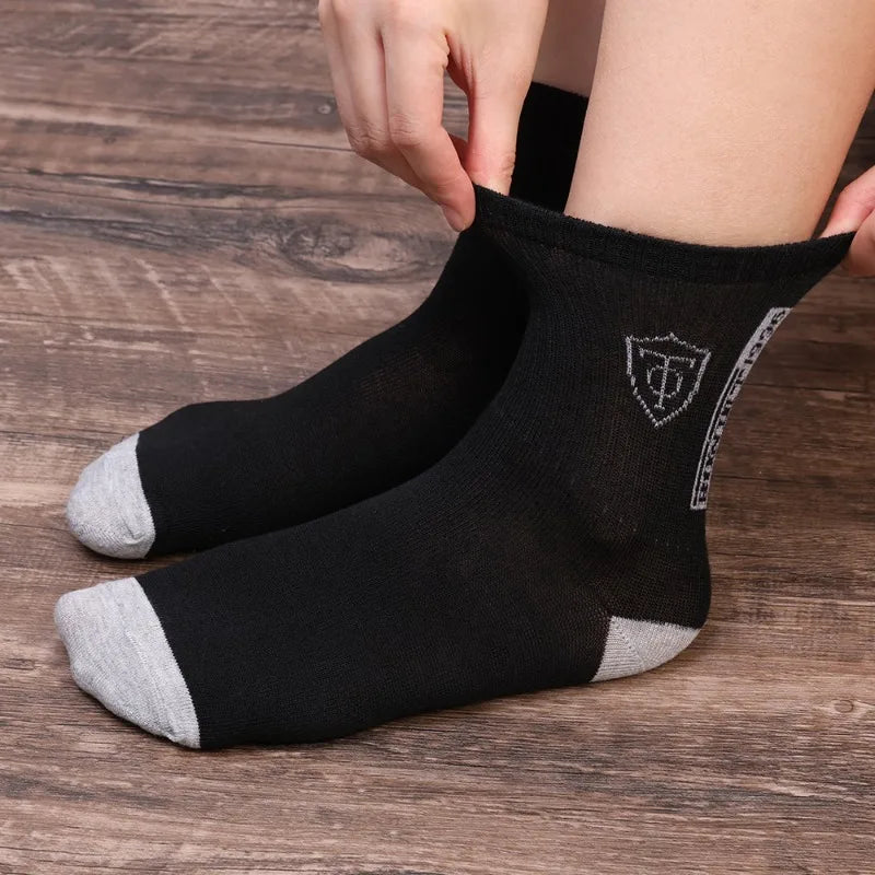 10 paires de chaussettes de basket-ball respirantes pour hommes, pour le printemps et l'automne, Absorption de la sueur, déodorantes, bas de sport