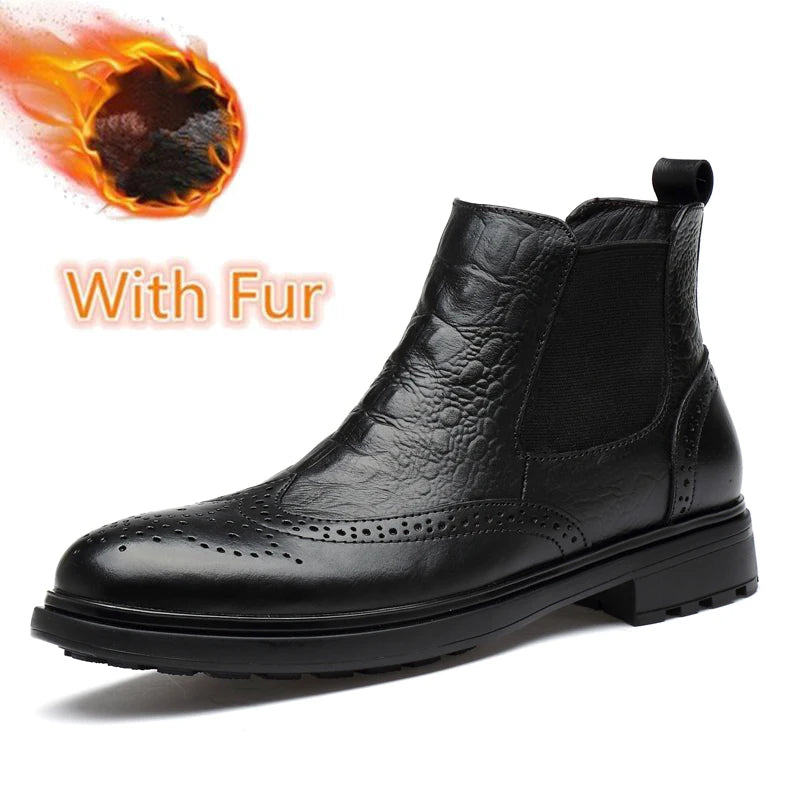 Bottes de style britannique en cuir véritable pour hommes, bottes de rinçage élégantes, mode, chaussures de marche hautes, nouveau design, bottes de moto