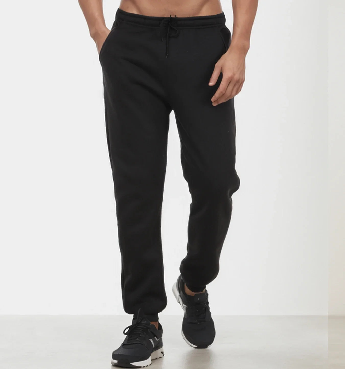 Pantalons de Jogging décontractés pour hommes, pantalons de survêtement en polaire pour un entraînement doux et confortable, automne et hiver