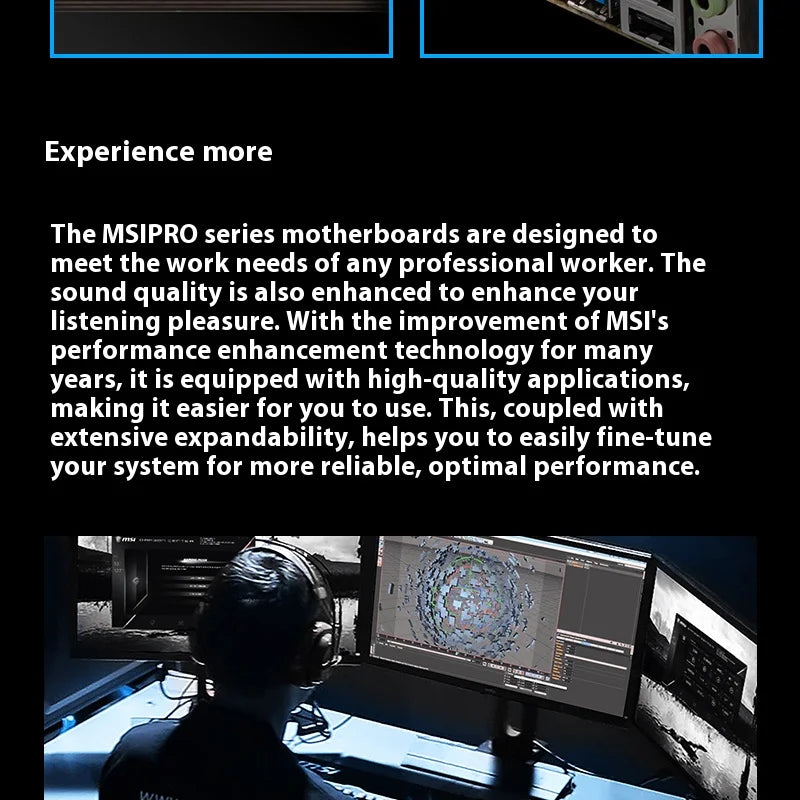 64GB PCI-E 4.0 1x PCI-E 4.0/3.0x16 emplacement USB3.2 bricolage ordinateur de jeu carte mère MSI B550M-A PRO AMD B550 AM4 DDR4-4600MHz (OC)