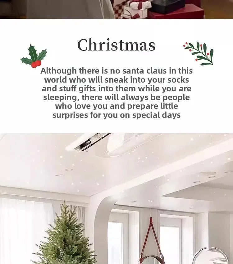 Arbre de noël PE de qualité supérieure, décor de vacances de luxe pour la maison, grand affichage festif scintillant, décoration d'ambiance d'arbre de noël, 2025