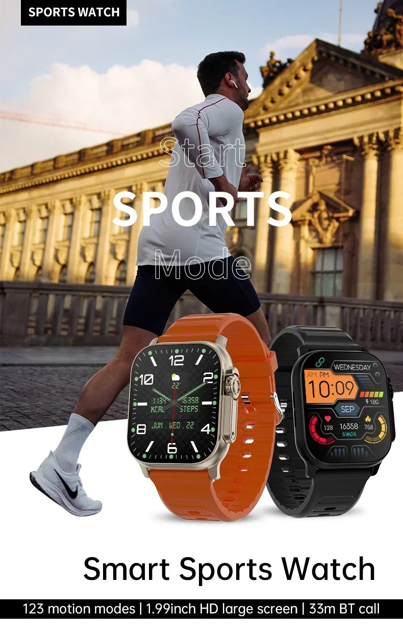Nouveau Smartwatch hommes 49mm série 8 2.3 "AMOLED écran NFC boussole étanche pour Apple montre IWO Ultra 8 montres intelligentes 2025 Android