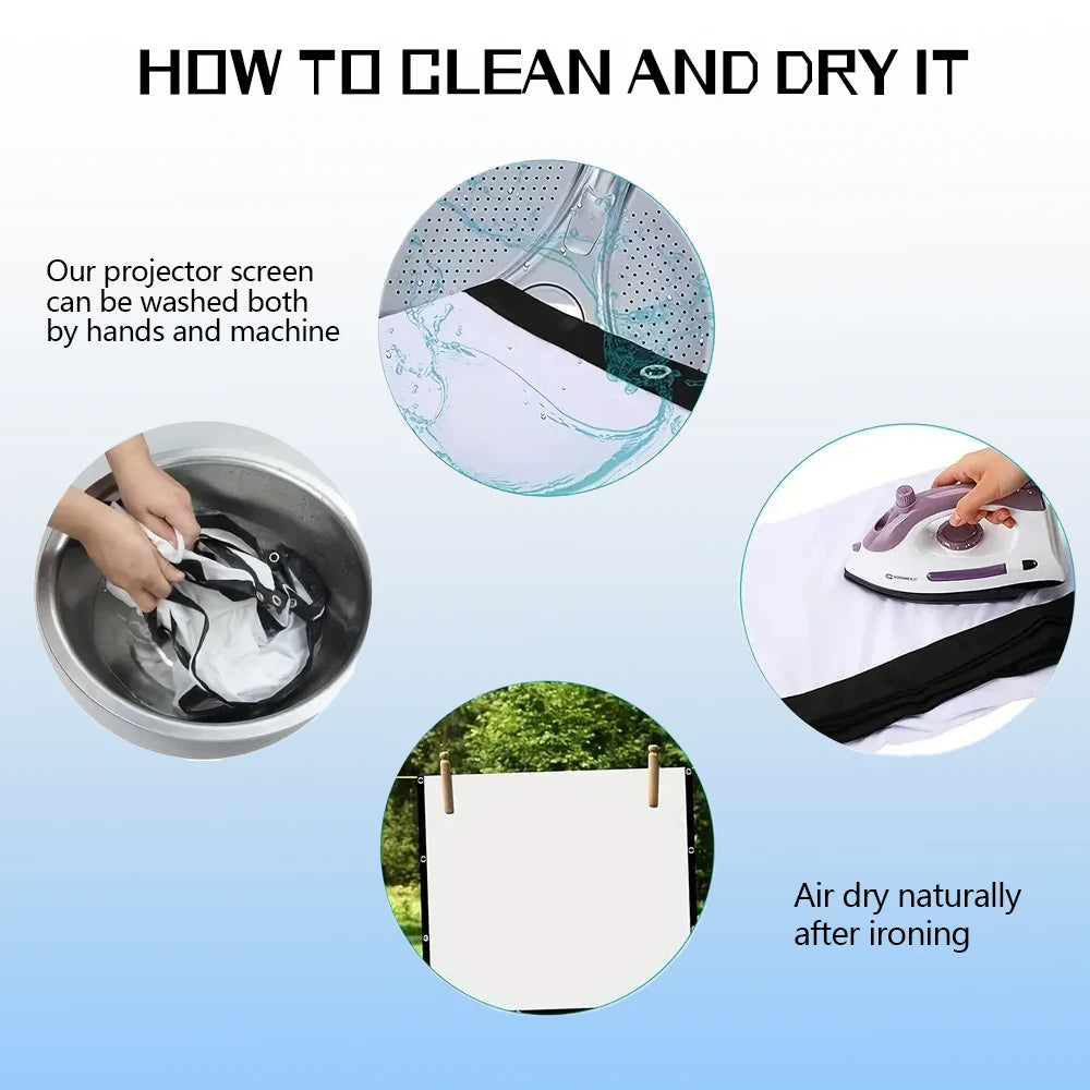72 100 pouces écran de projecteur pliable Portable 16:9 Polyester adapté aux théâtres à domicile rassemblements bureaux écran de Projection HD
