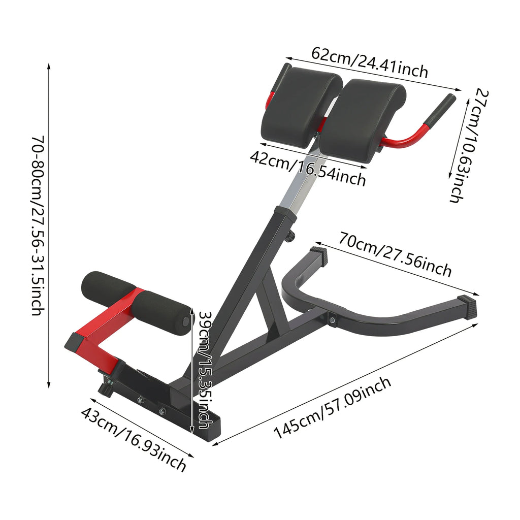 Banc d'extension arrière de chaise romaine, exercice Abdominal, Extension de taille, Machine d'entraînement des fesses, banc de gymnastique assis