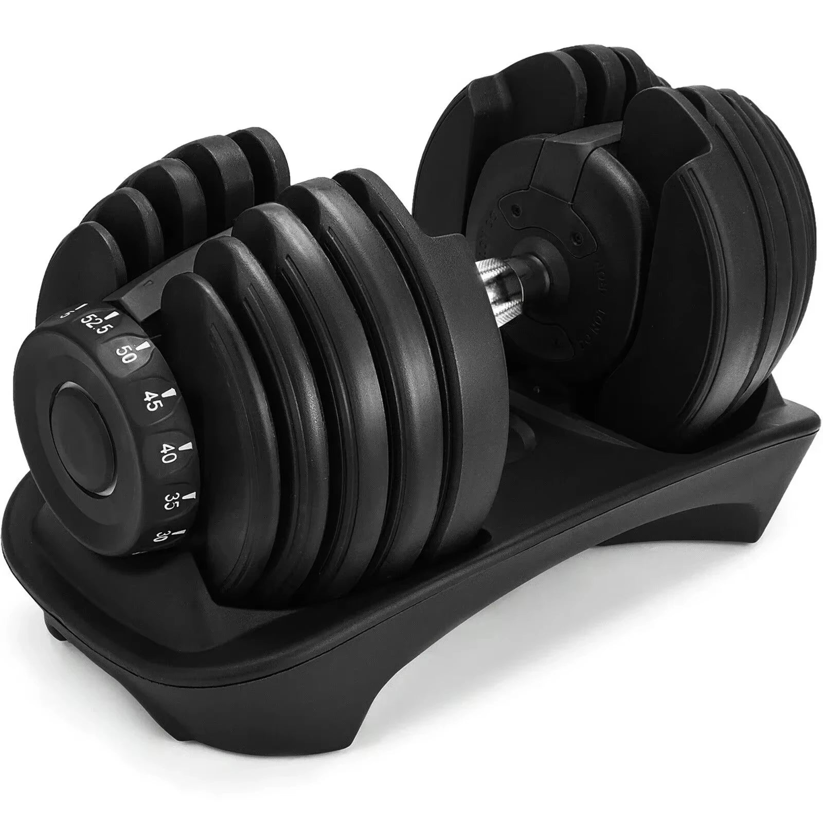 VEVOR Haltère réglable en acier 24/40KG 52.5/90LBS Fitness pour salle de sport à domicile, entraînement des bras et des muscles avec système QuickLock (rouge/noir)