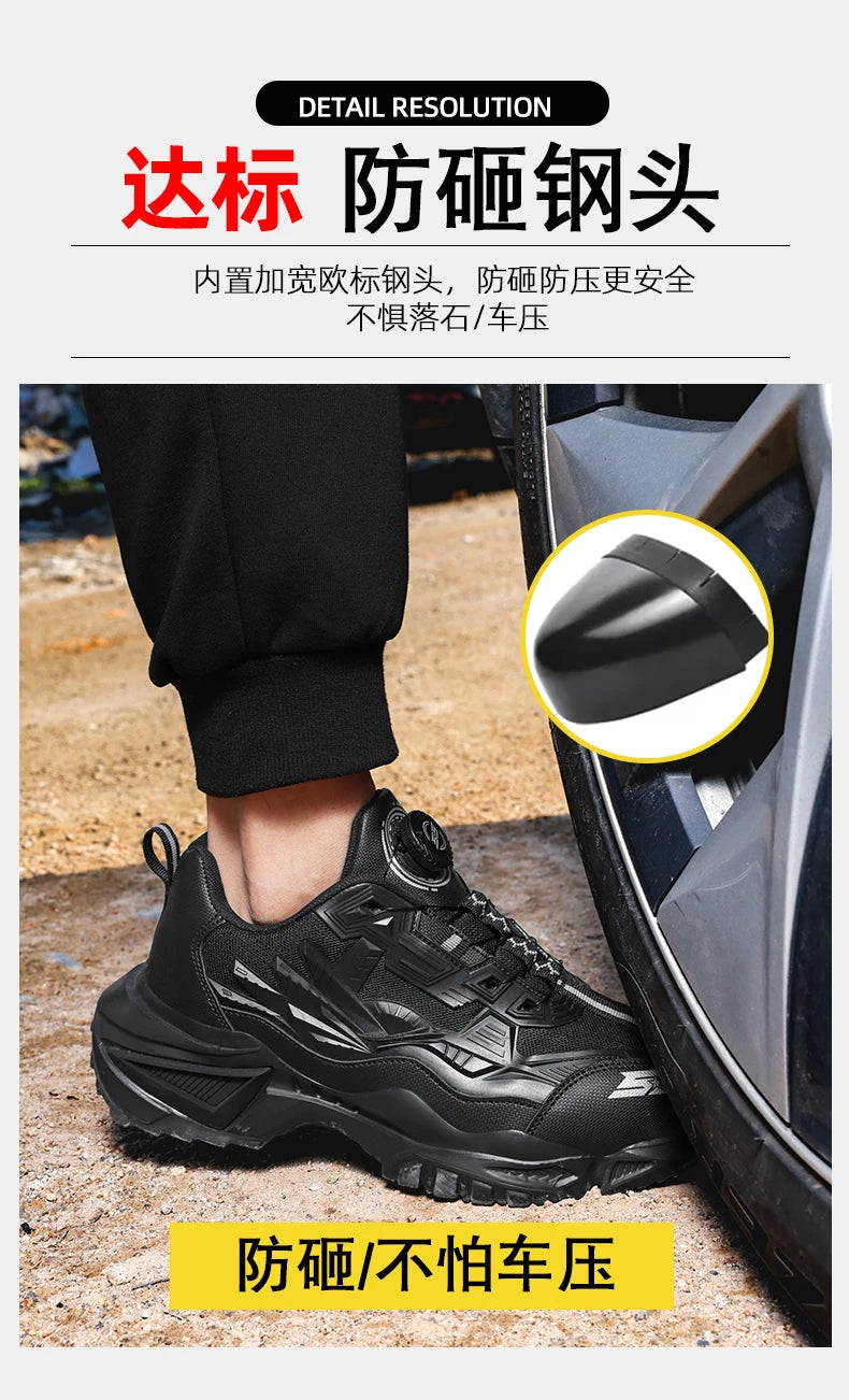 Bottes tactiques militaires pour hommes, bottes militaires à fermeture éclair latérale, bottines antidérapantes, chaussures de sécurité pour le travail, chaussures de randonnée