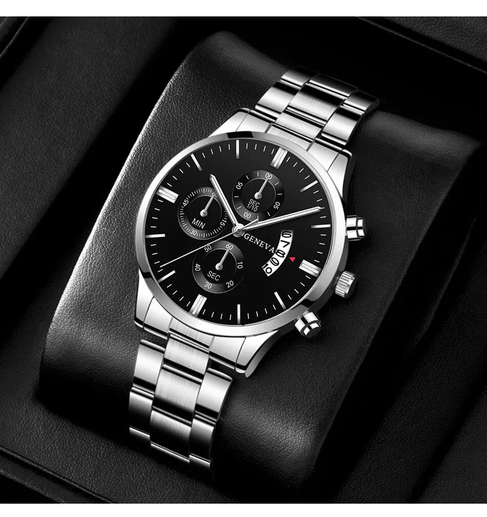 Mode hommes montre de luxe calendrier Quartz montre-Bracelet montres d'affaires homme horloge mâle Bracelet montre-Bracelet