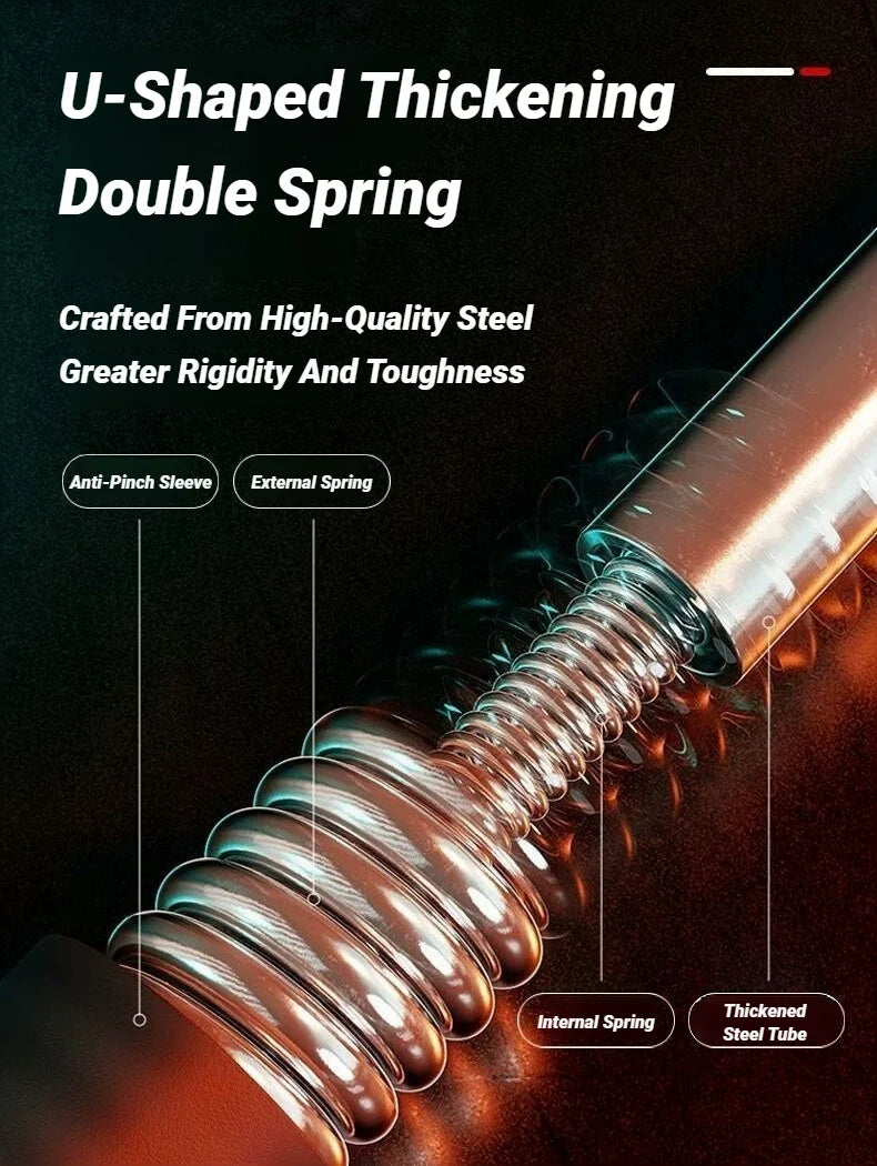 Exercice de bras réglable en forme de U avec poignée en mousse, barre d'entraînement à ressort, avant-bras, Triceps, extenseur de poitrine, équipement de Fitness Portable