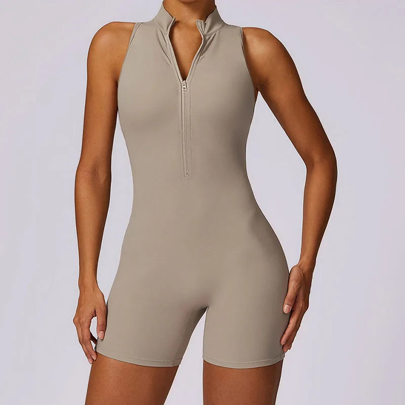 Cloud Hide – combinaison une pièce avec fermeture éclair sur le devant, body de sport pour femmes, salopette d'entraînement, vêtements de sport, Fitness, Yoga