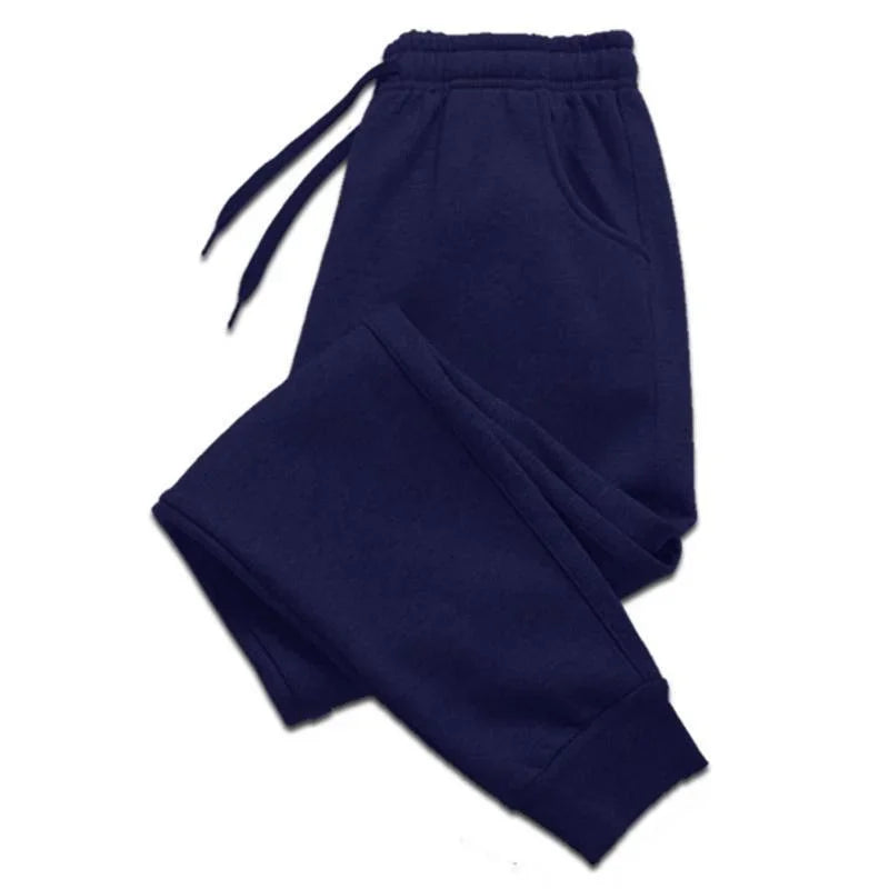 Pantalons de Jogging décontractés pour hommes, pantalons de survêtement en polaire pour un entraînement doux et confortable, automne et hiver