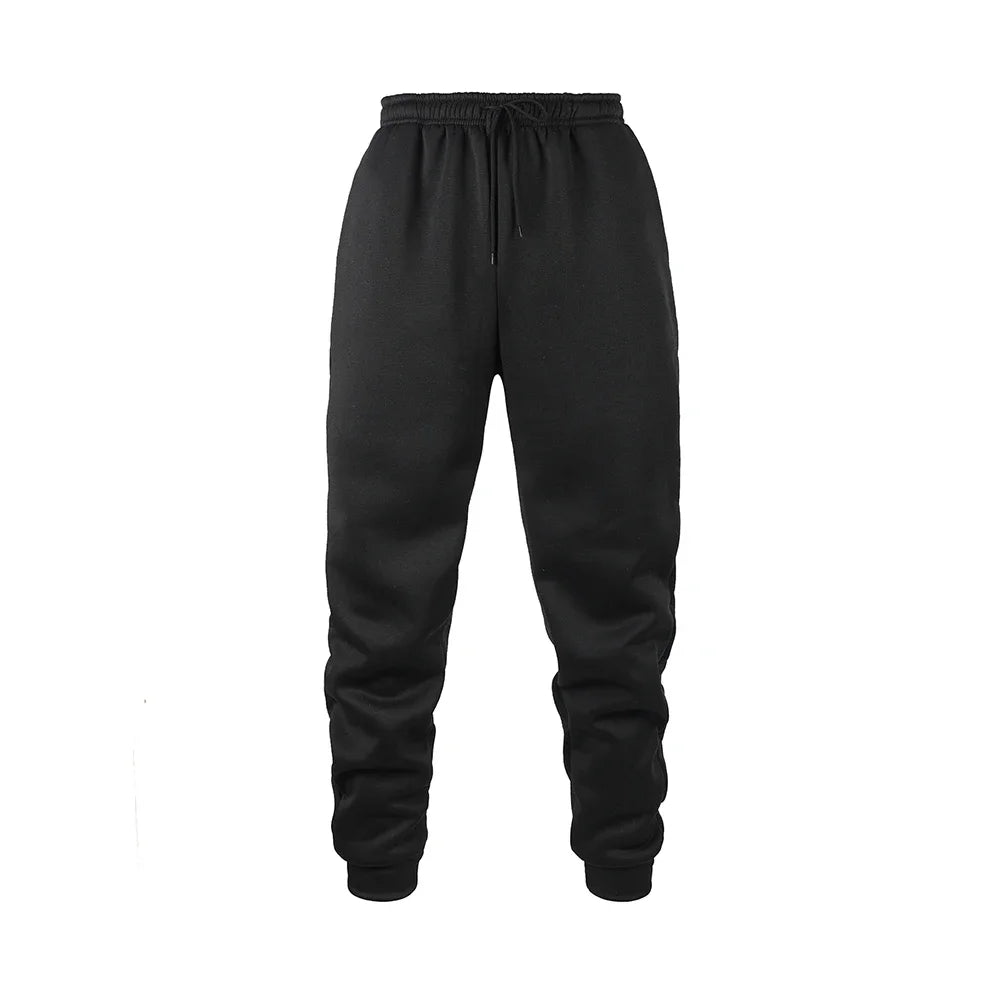 Pantalons de Jogging décontractés pour hommes, pantalons de survêtement en polaire pour un entraînement doux et confortable, automne et hiver