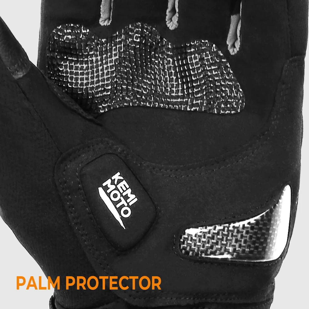 KEMIMOTO ski gants chauffants hiver gants chauffants pour motoneige chaud imperméable Rechargeable chauffage thermique Moto gants