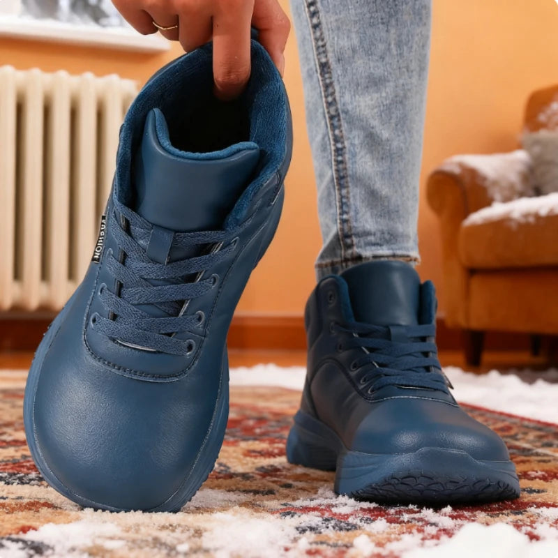 Bottes de neige pieds nus à bout large pour femmes, baskets confortables et minimalistes, imperméables, multifonctions, chaudes, chaussures de Tennis, nouvelle collection 2025