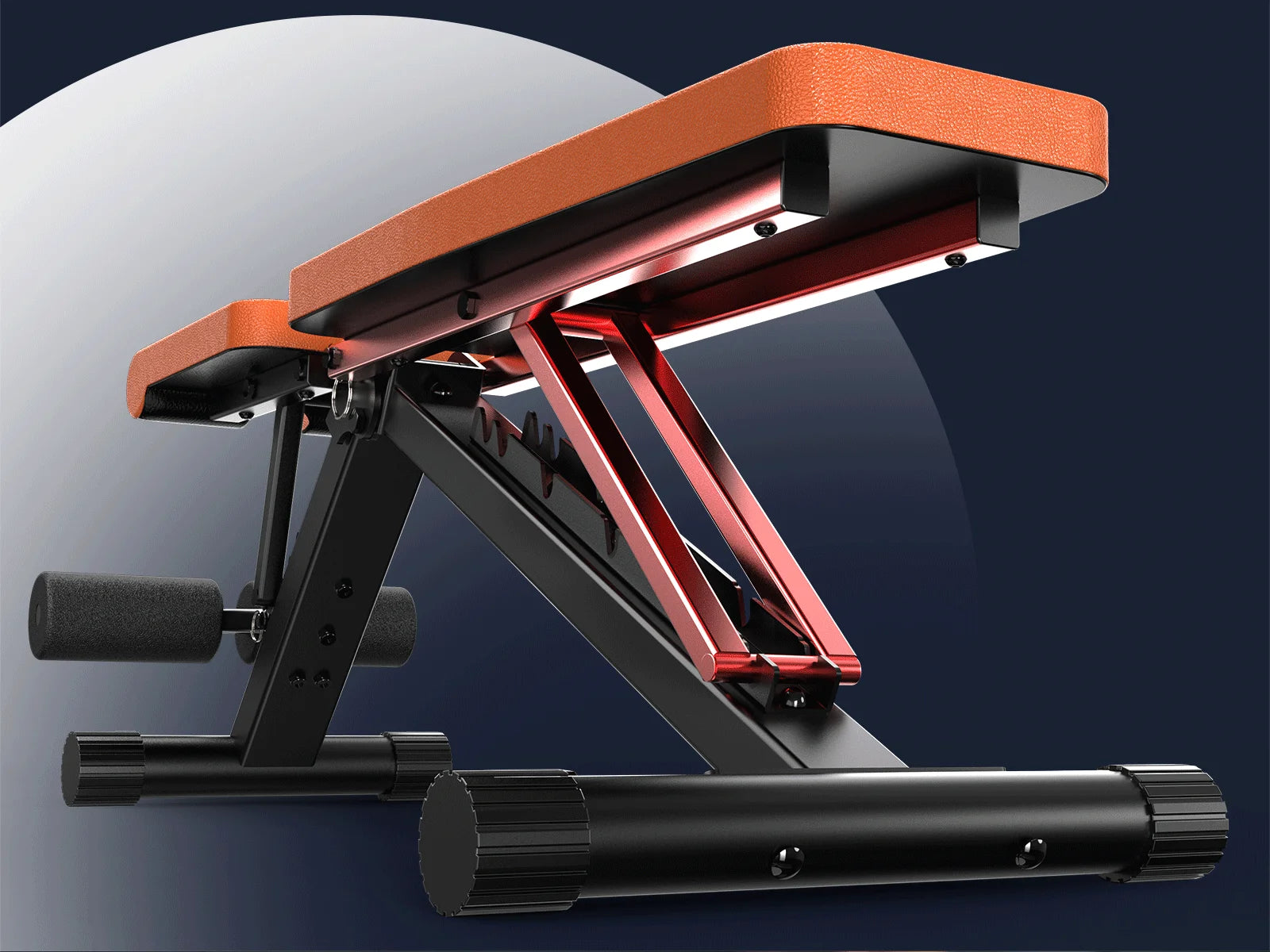 Banc de musculation pliable et réglable, banc d'entraînement multifonctionnel pour la maison avec une capacité de charge de 400 kg, banc incliné 4 en 1 (A200)