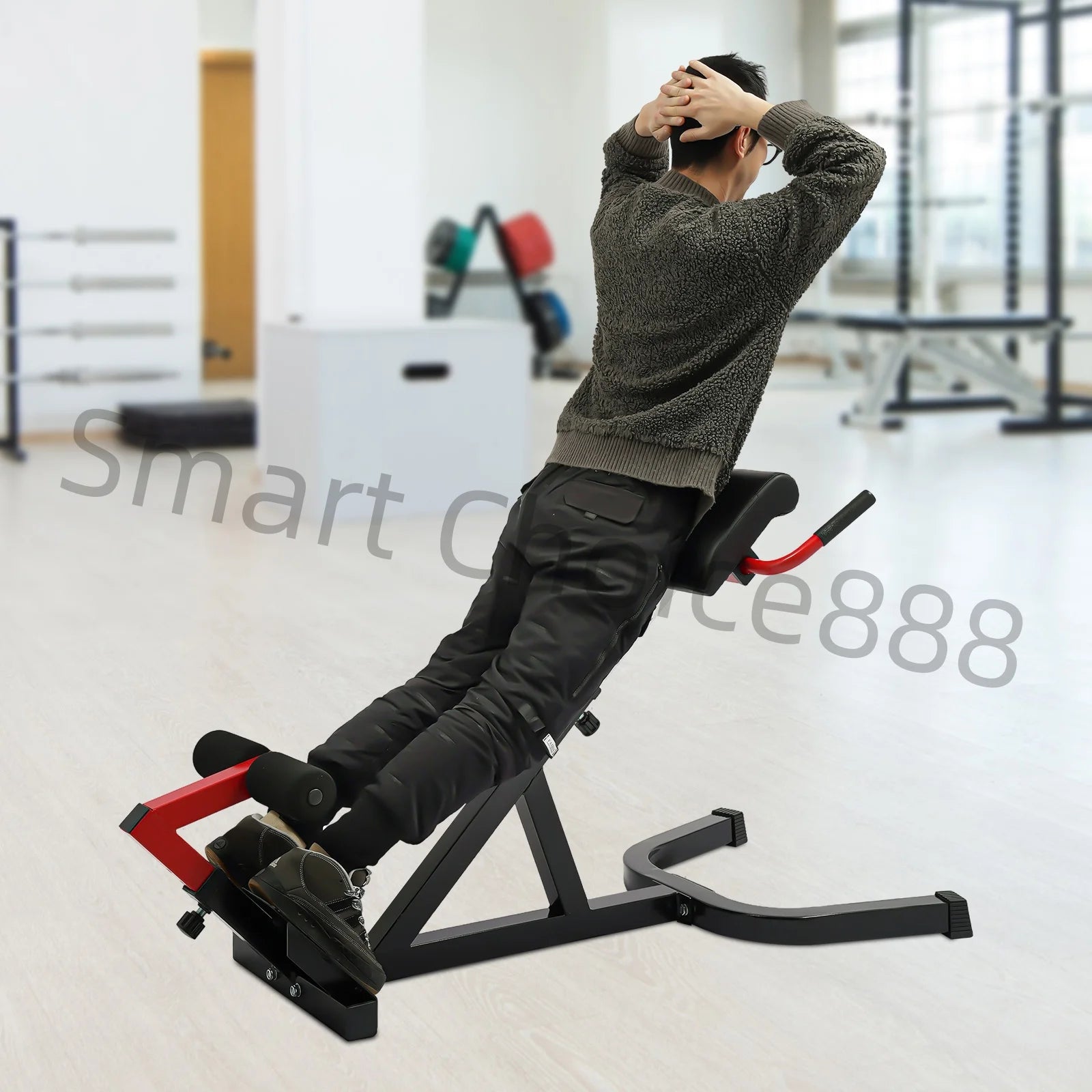 Banc d'extension arrière de chaise romaine, exercice Abdominal, Extension de taille, Machine d'entraînement des fesses, banc de gymnastique assis