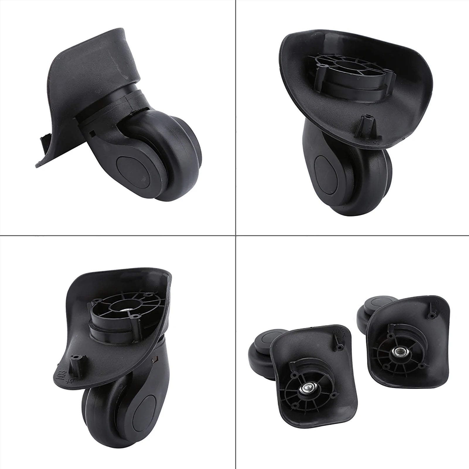 2 pièces valise pivotante bagages roues de remplacement pour étui de voyage