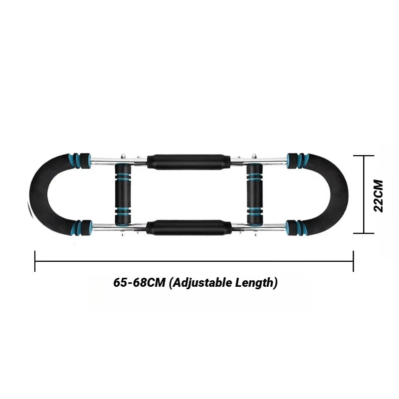 Exercice de bras réglable en forme de U avec poignée en mousse, barre d'entraînement à ressort, avant-bras, Triceps, extenseur de poitrine, équipement de Fitness Portable