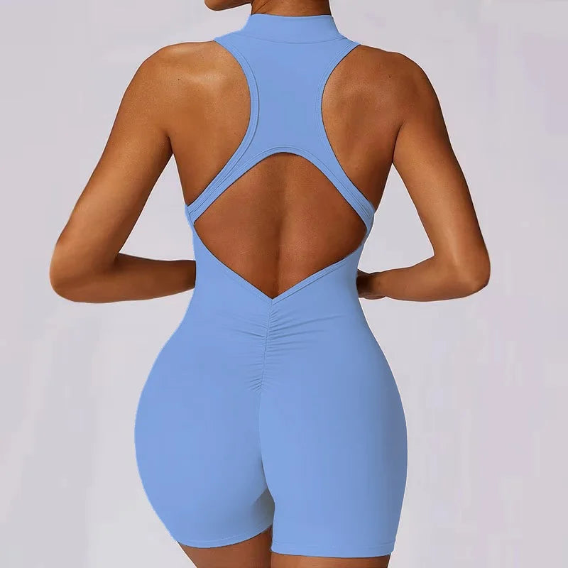 Cloud Hide – combinaison une pièce avec fermeture éclair sur le devant, body de sport pour femmes, salopette d'entraînement, vêtements de sport, Fitness, Yoga