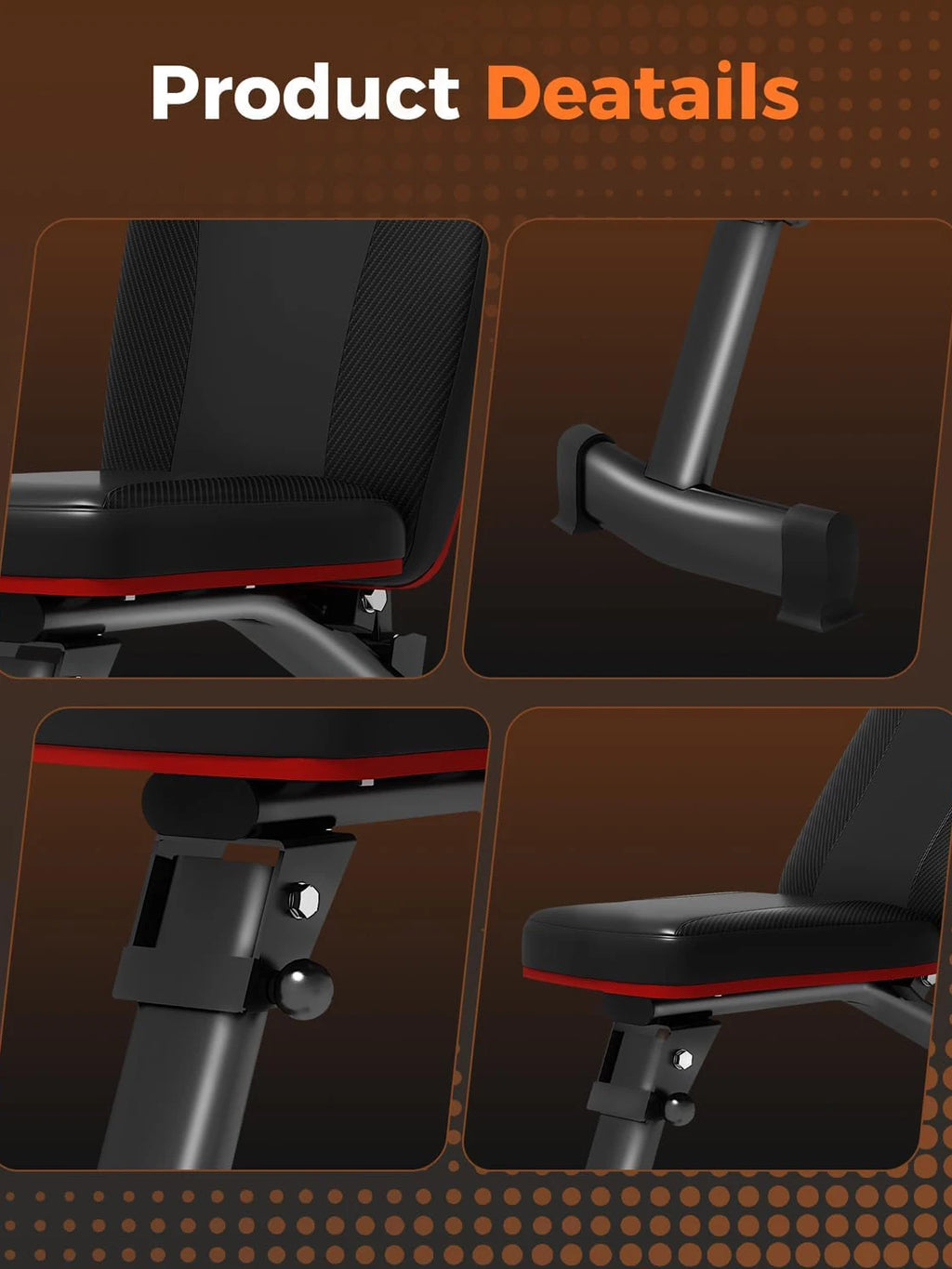 Banc de musculation utilitaire pour entraînement complet du corps, banc d'entraînement incliné pliable avec 5 dossiers, entraînement de force à domicile pliable rapide