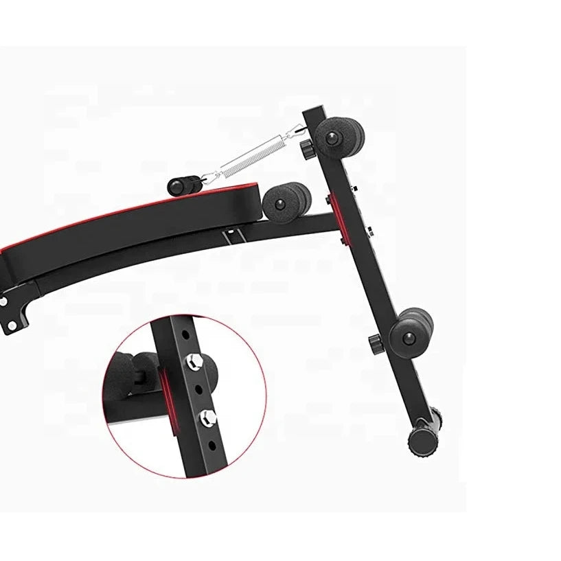 banc pliant pour l'entraînement abdominal et les muscles équipé d'une corde de tension, de jambe de force incline et de rehausseur