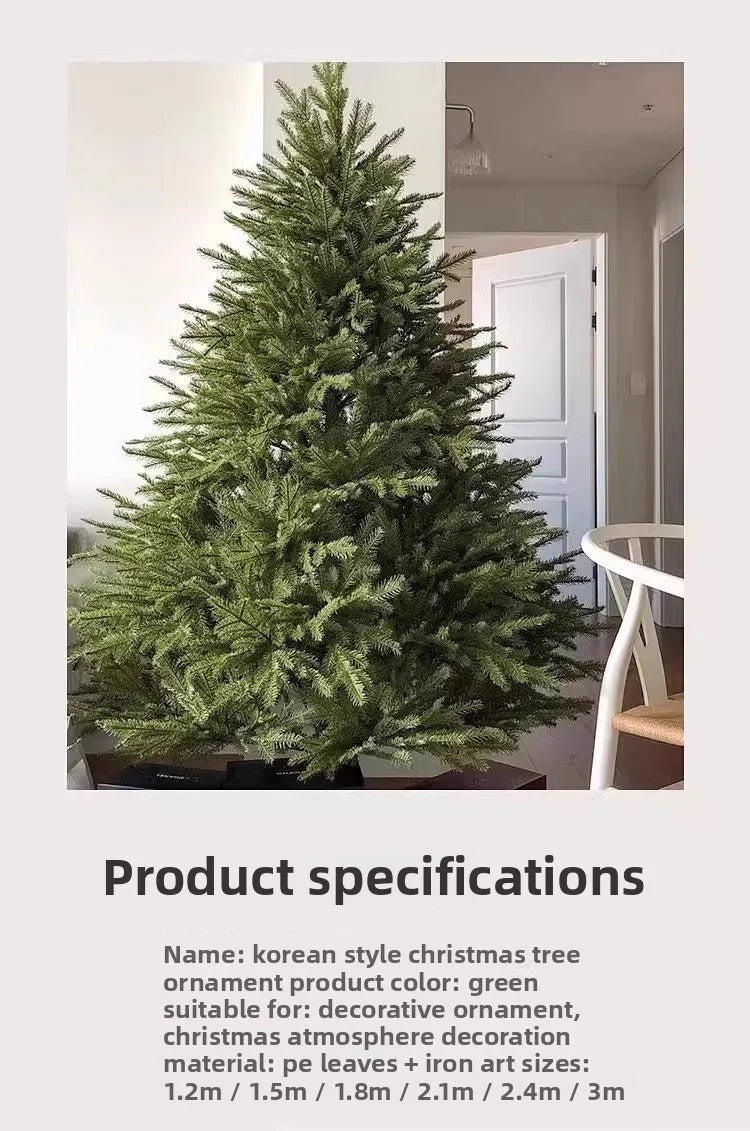 Arbre de noël PE de qualité supérieure, décor de vacances de luxe pour la maison, grand affichage festif scintillant, décoration d'ambiance d'arbre de noël, 2025