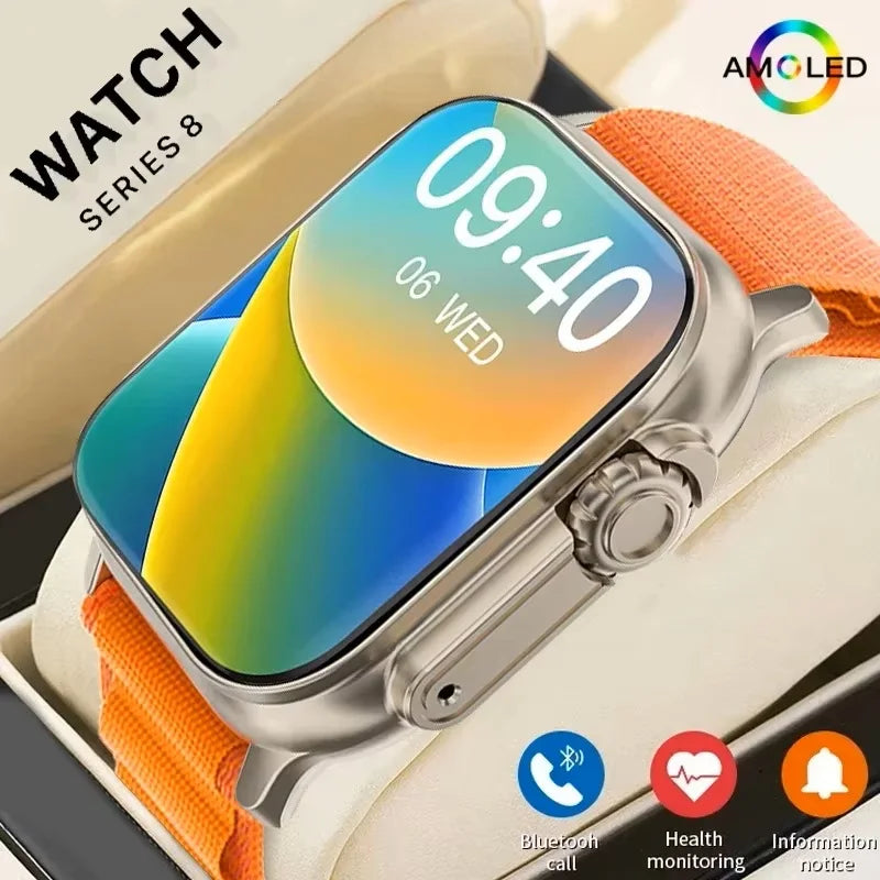 Nouveau Smartwatch hommes 49mm série 8 2.3 "AMOLED écran NFC boussole étanche pour Apple montre IWO Ultra 8 montres intelligentes 2025 Android
