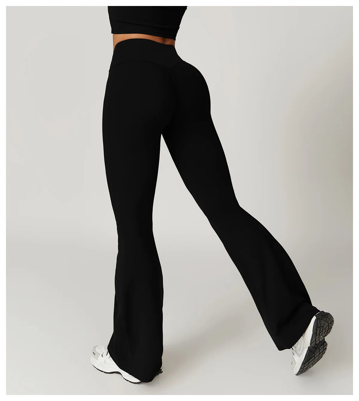 Pantalon évasé taille haute pour femme, leggings de yoga, leggings de fitness respirants, collants assiste, pantalons de sport, gym, course à pied, danse