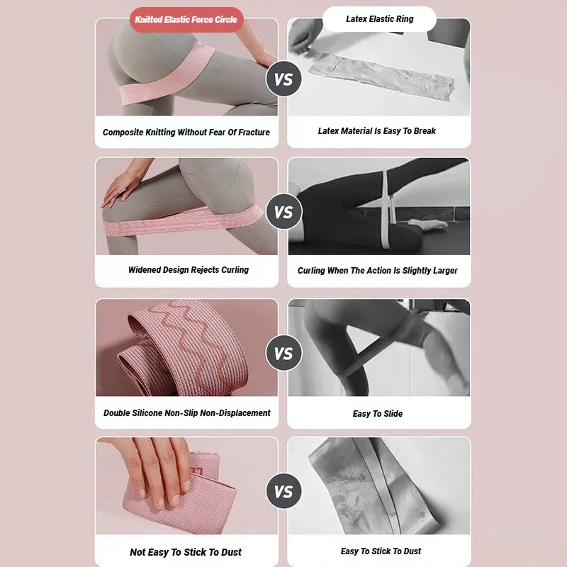 Bandes de résistance 20-90LB pour jambes et fesses, hanches, cuisses, butin, entraînement élastique, bandes de Fitness, boucles, Yoga, gymnastique, fesses