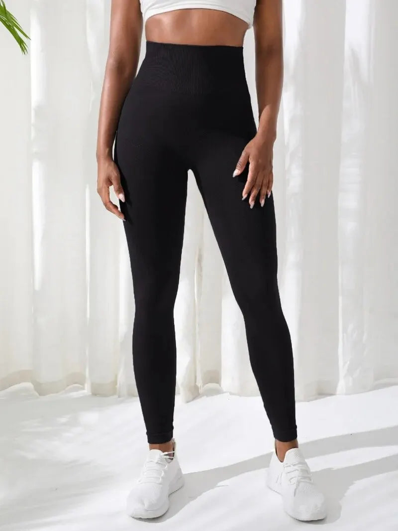 Pantalons de Yoga pour femmes, vêtements de sport sans couture, extensibles, taille haute, exercice athlétique, Leggings de Fitness