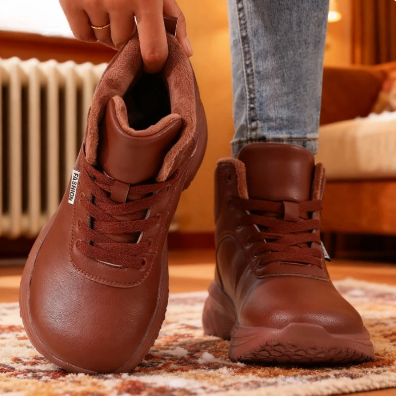 Bottes de neige pieds nus à bout large pour femmes, baskets confortables et minimalistes, imperméables, multifonctions, chaudes, chaussures de Tennis, nouvelle collection 2025