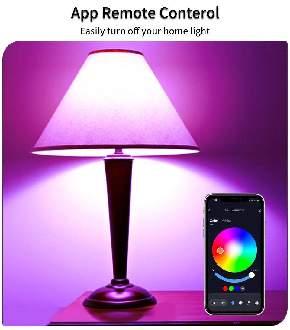 Ampoule LED WiFi intelligente E27 RGB, application Cozylife, ampoules à intensité variable, fonctionne avec Alexa Google Home, commande vocale, lampe LED magique