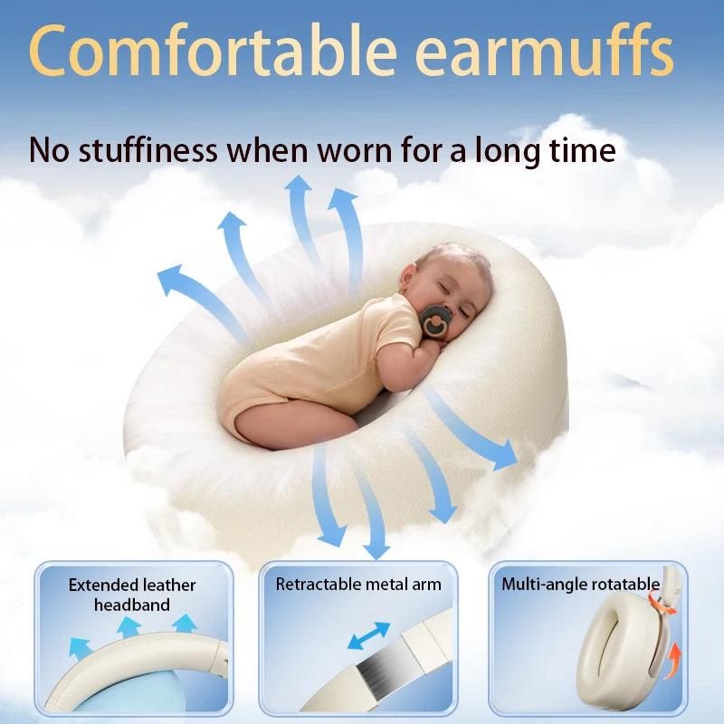 Acer OHR516 ANC casque sans fil 48dB suppression du bruit hi-res Audio spatial écouteur avec LDAC Bluetooth 5.4 sur l'oreille casque