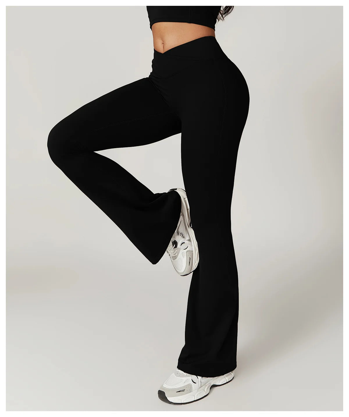 Pantalon évasé taille haute pour femme, leggings de yoga, leggings de fitness respirants, collants assiste, pantalons de sport, gym, course à pied, danse