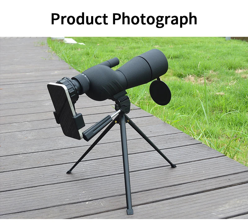 25-75x60 HD longue-vue puissant monoculaire Zoom télescope prisme étanche pour l'observation des oiseaux cible tir Camping