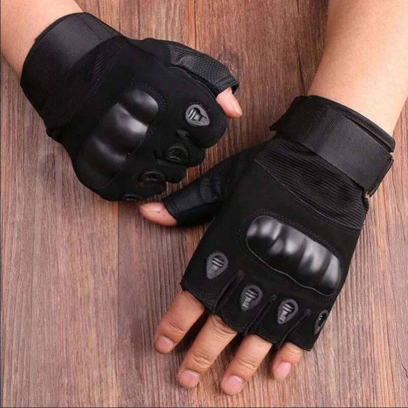 Gants demi-doigt pour hommes, mitaines militaires d'extérieur, sports de tir, chasse, airsoft, moto, cyclisme