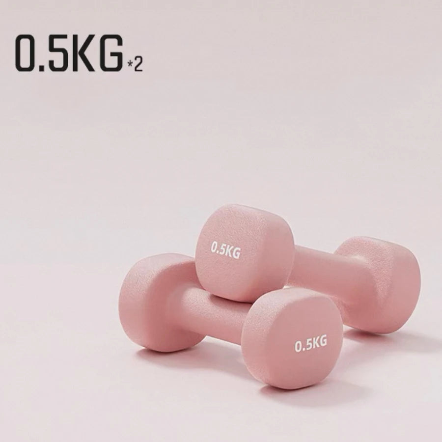 Haltère en néoprène pour femmes, 2 pièces, 0.5kg, équipement de Fitness, entraînement musculaire des bras, musculation pour femmes, équipement de Fitness