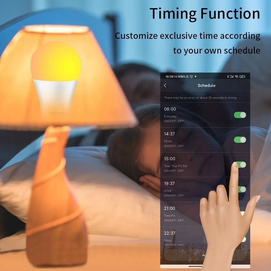 Ampoule LED WiFi intelligente E27 RGB, application Cozylife, ampoules à intensité variable, fonctionne avec Alexa Google Home, commande vocale, lampe LED magique