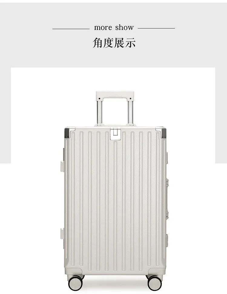 2025 nouvelle valise multifonction avec chargement USB cadre en aluminium + valise PC cabine de voyage porte-monnaie mâle et femelle 28/30 pouces 캐