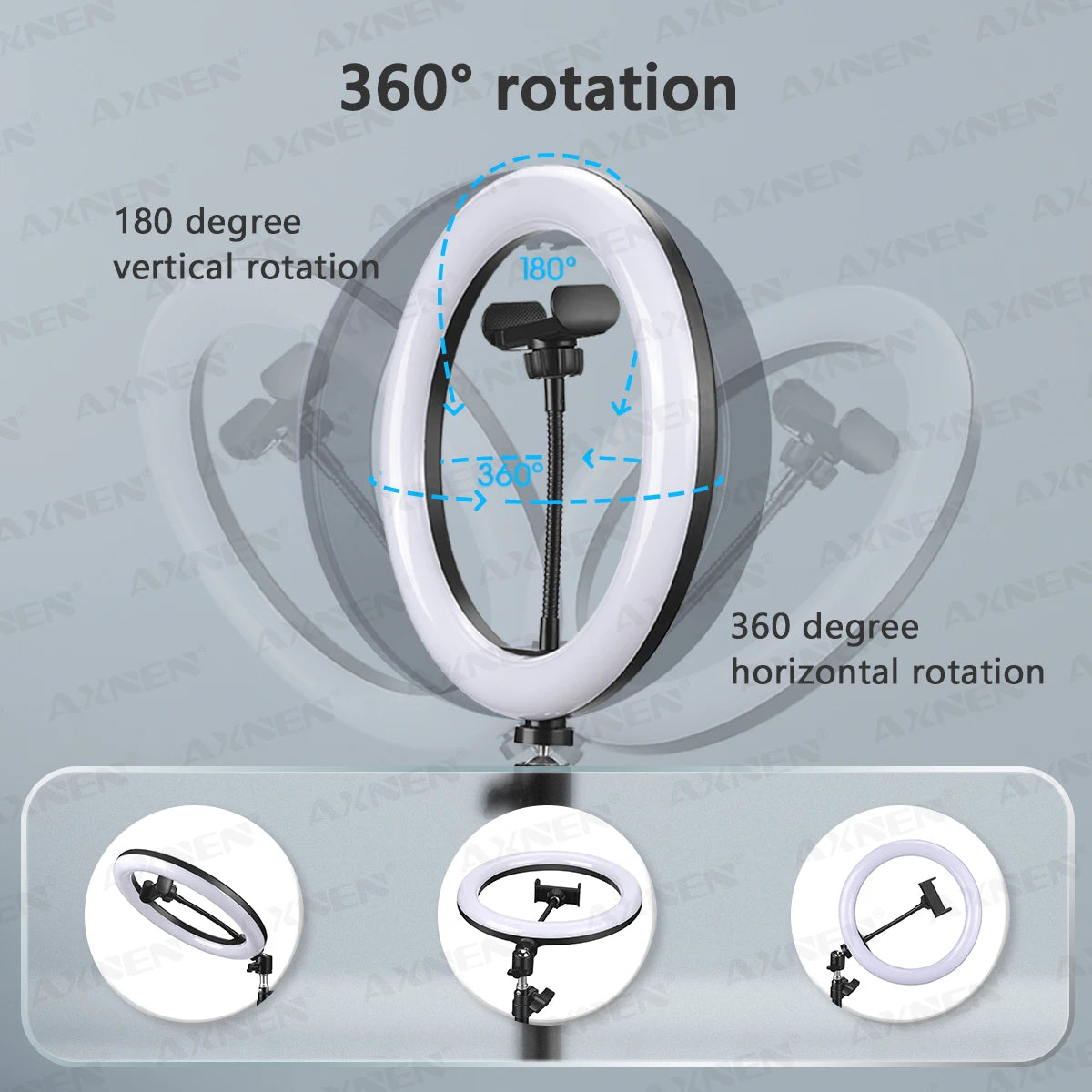 26 cm Photo Ringlight Led Selfie anneau lumière téléphone télécommande lampe photographie éclairage avec trépied support Youtube vidéo